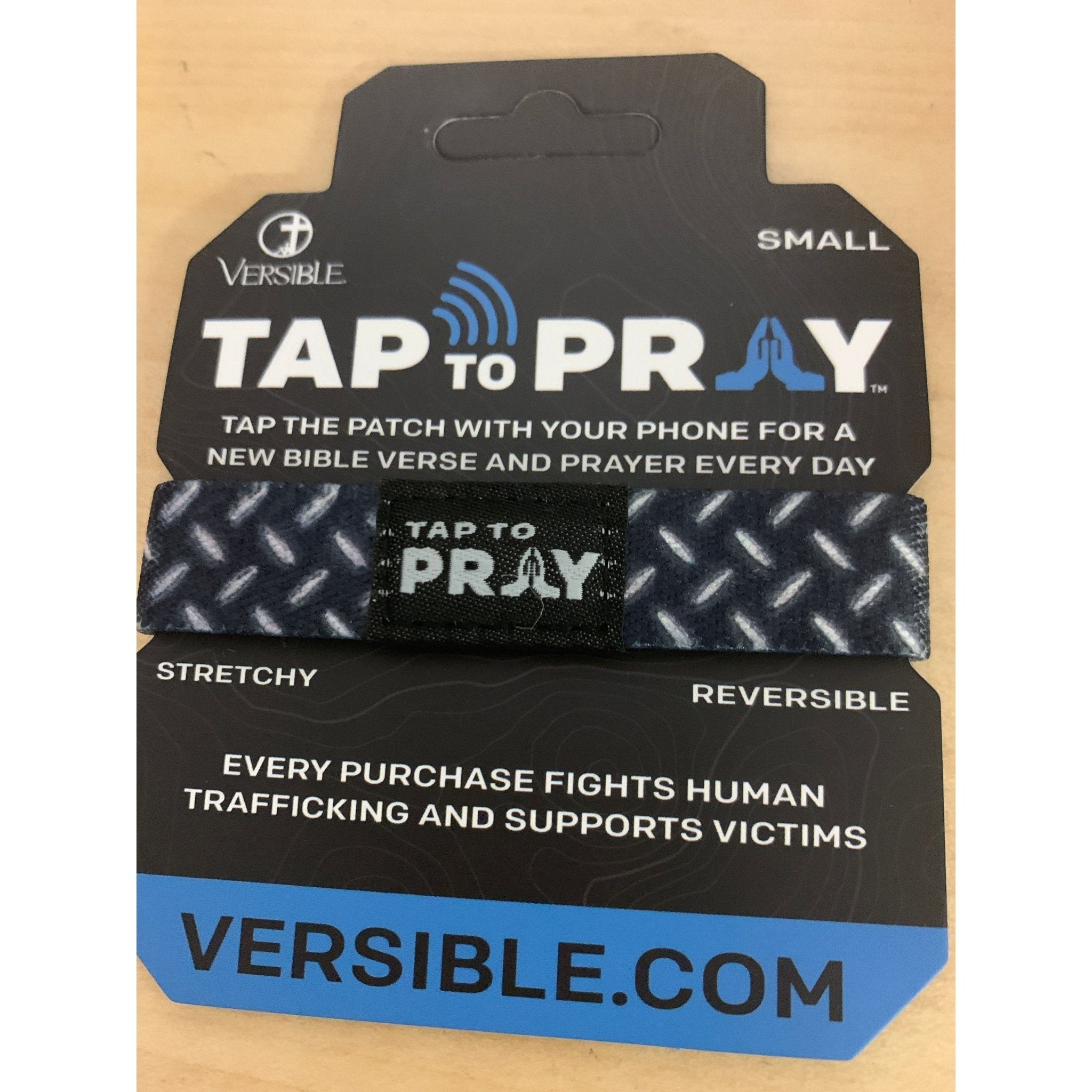 Tap to Pray Wristband - Iron Sharpens Iron - White Farmhouse Flowers