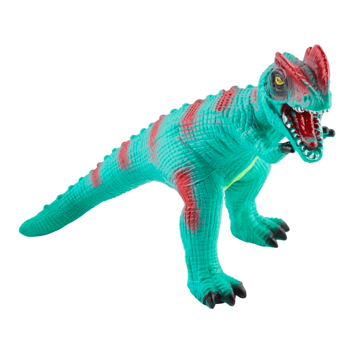 Teal Dinosaur Toy with Sound - White Farmhouse Flowers