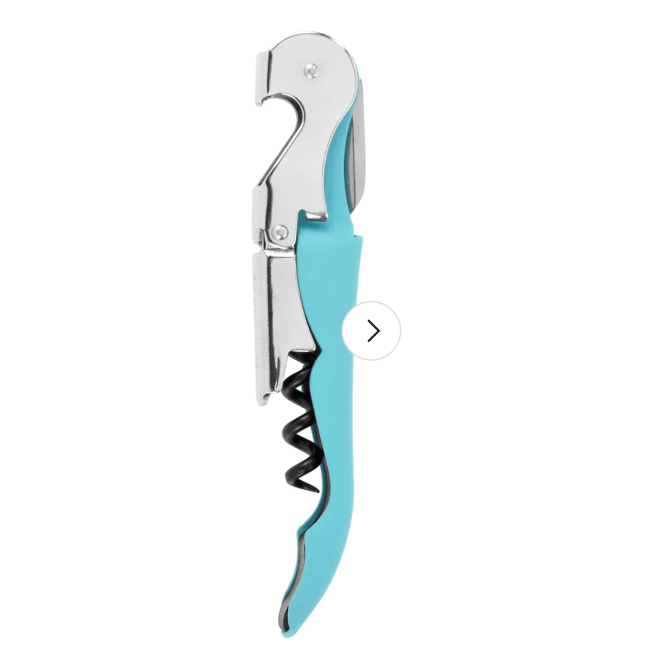Teal Truetap Waiter's Corkscrew in Soft - Touch - White Farmhouse Flowers