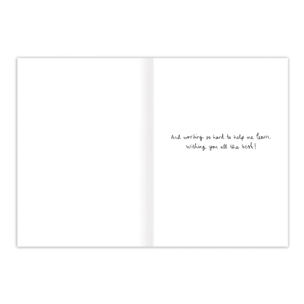Thank You Teacher Card LMT001 - White Farmhouse Flowers