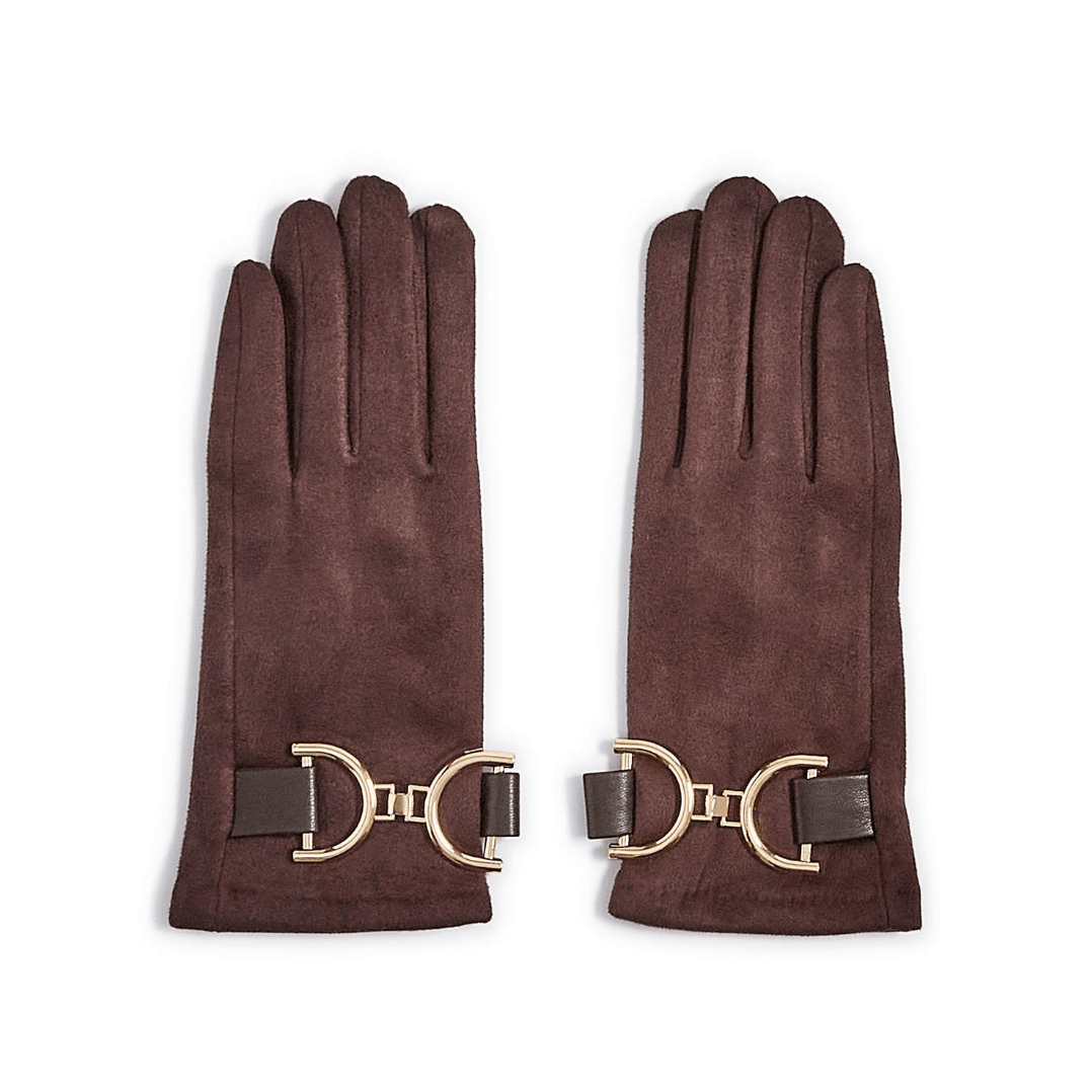 The Milano Oversized Bit Glove in Microsuede - White Farmhouse Flowers