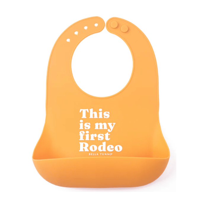 This is my First Rodeo Wonder Bib - White Farmhouse Flowers