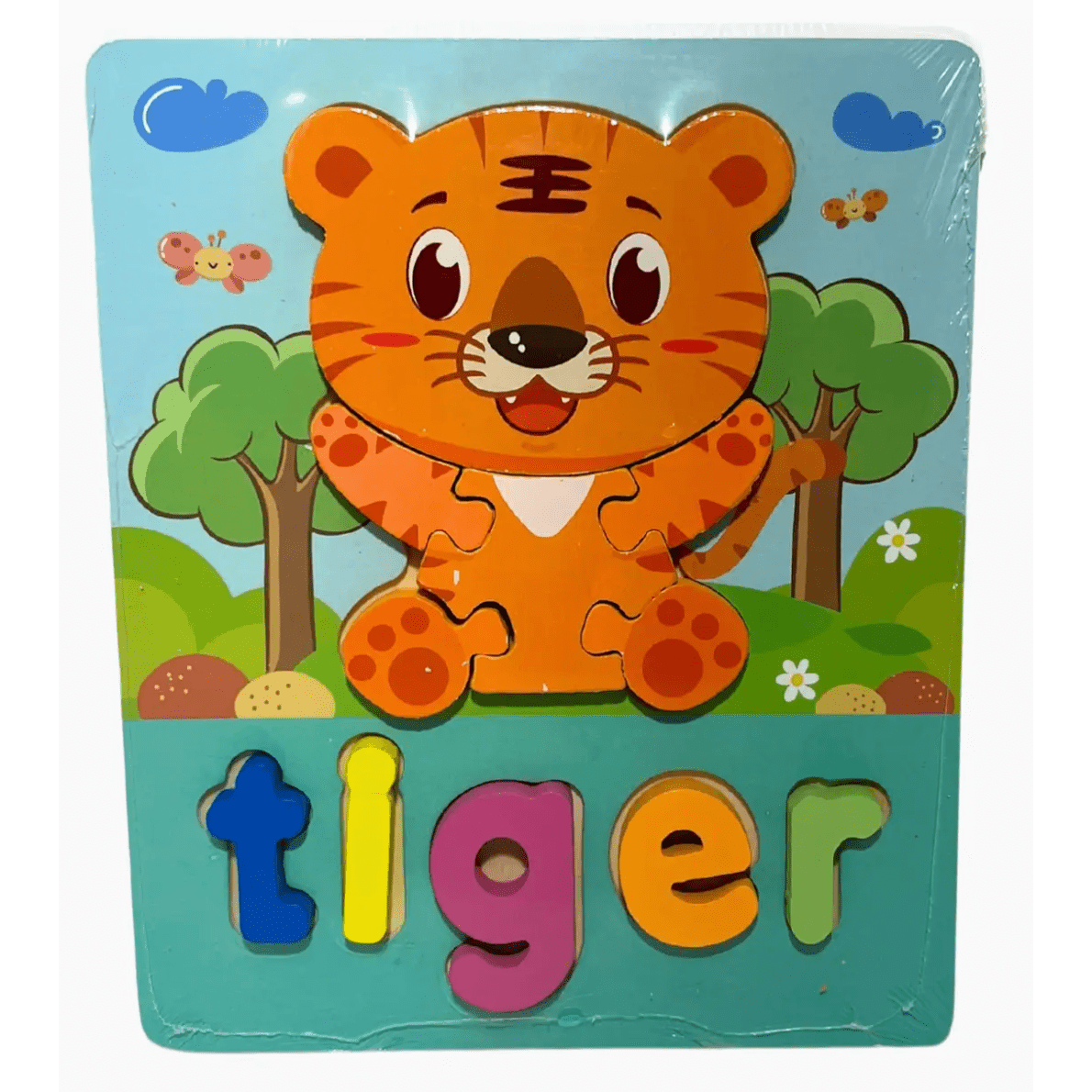 Tiger Puzzle for Kids - White Farmhouse Flowers