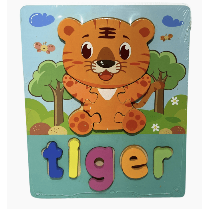 Tiger Puzzle for Kids - White Farmhouse Flowers