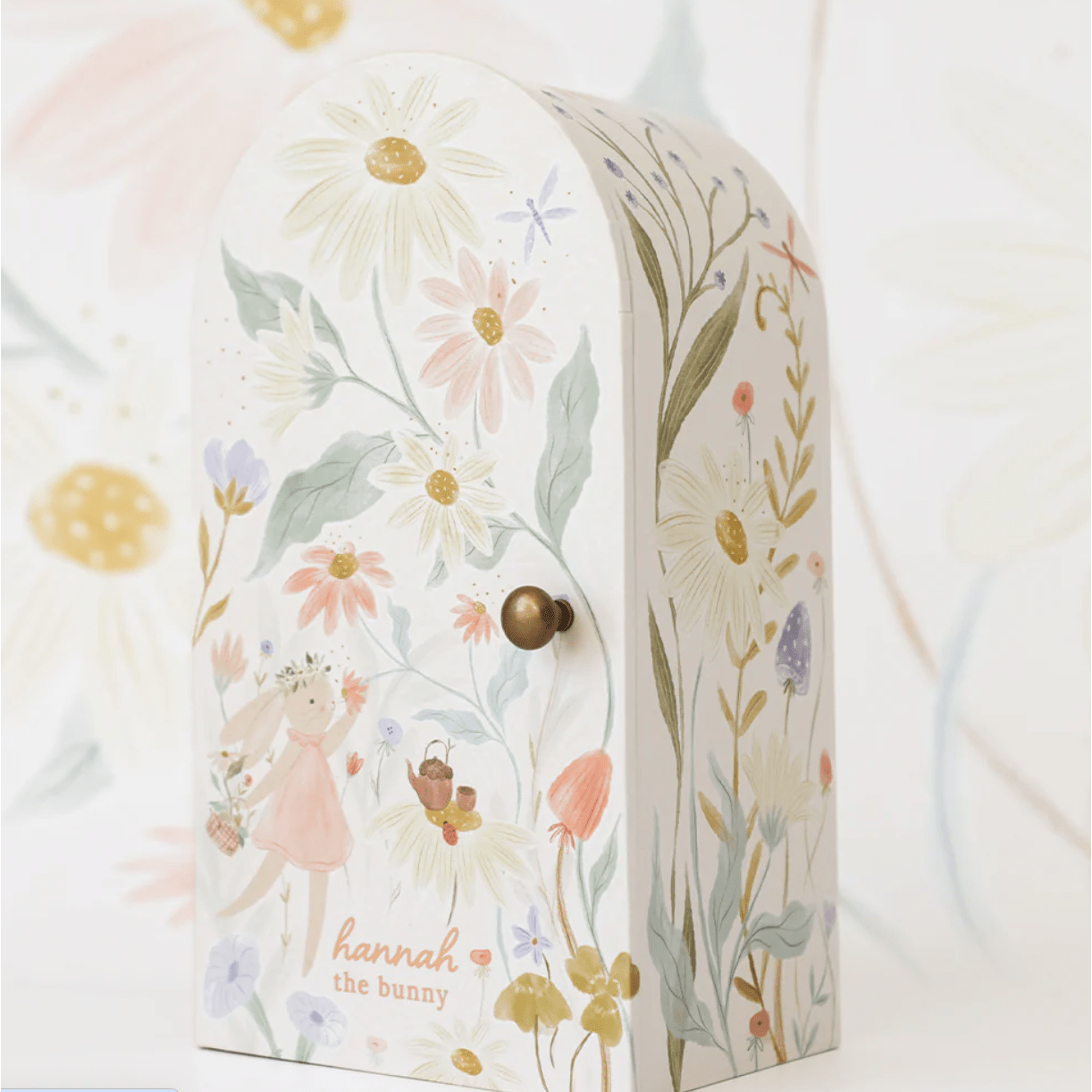 Tiny Hannah the Bunny - White Farmhouse Flowers