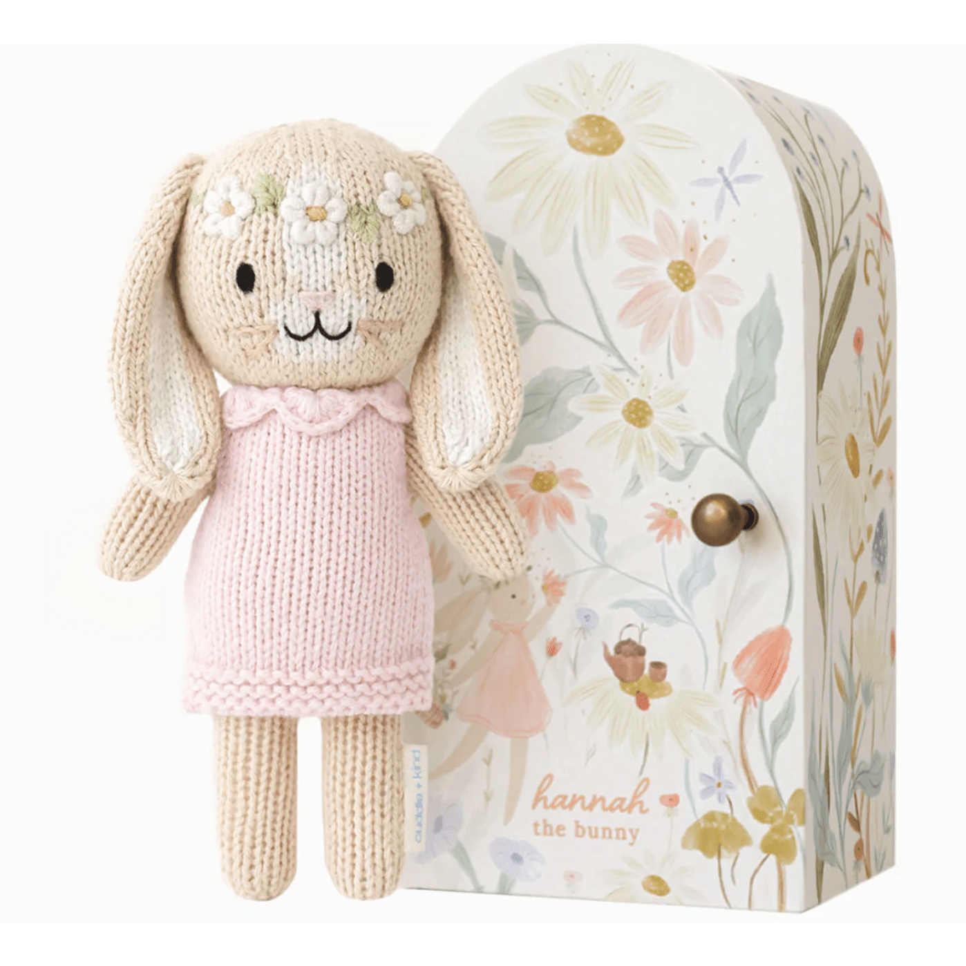 Tiny Hannah the Bunny - White Farmhouse Flowers