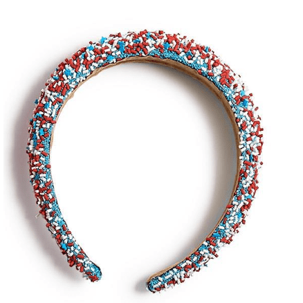 Turquoise Sprinkles Headband - White Farmhouse Flowers