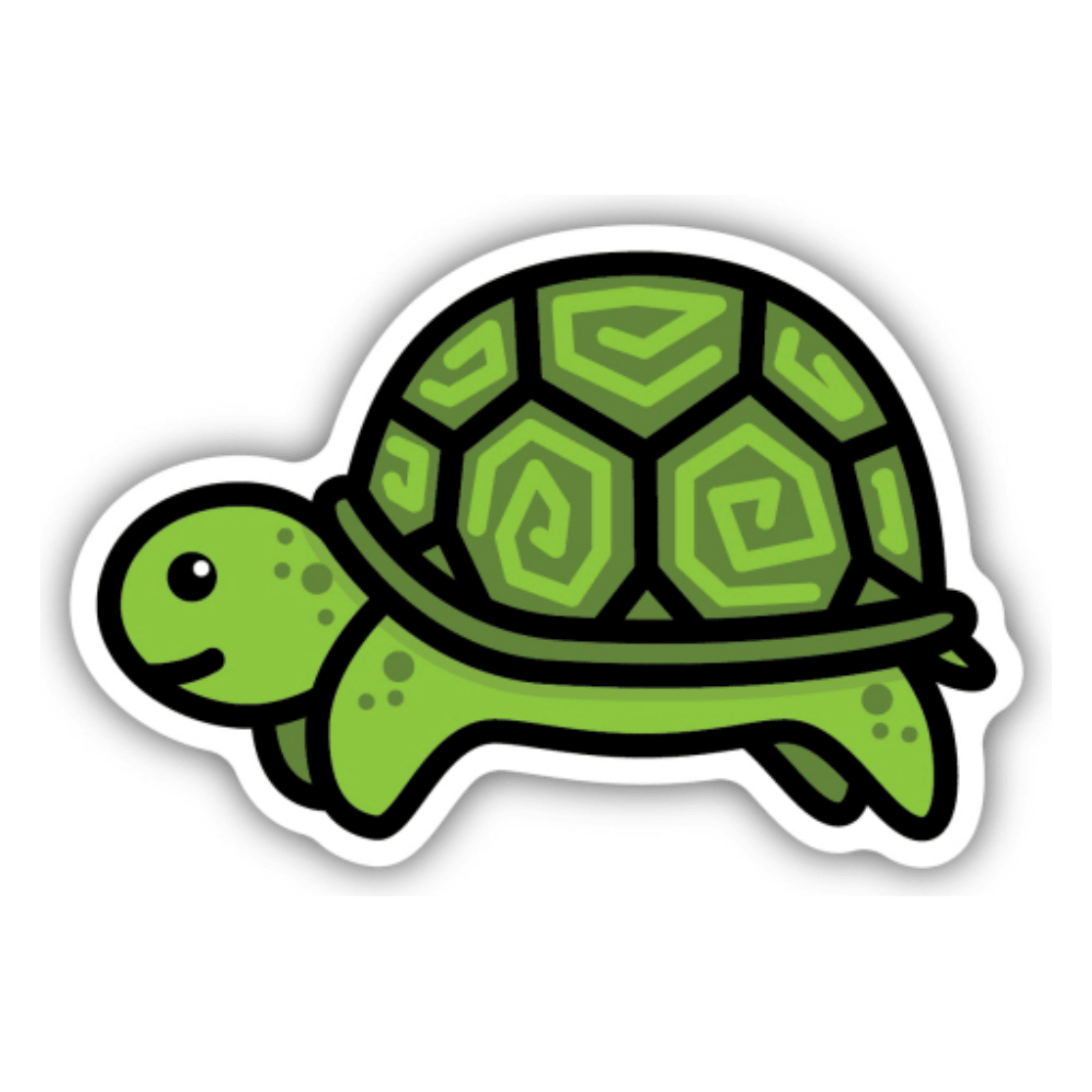 Turtle Sticker - White Farmhouse Flowers