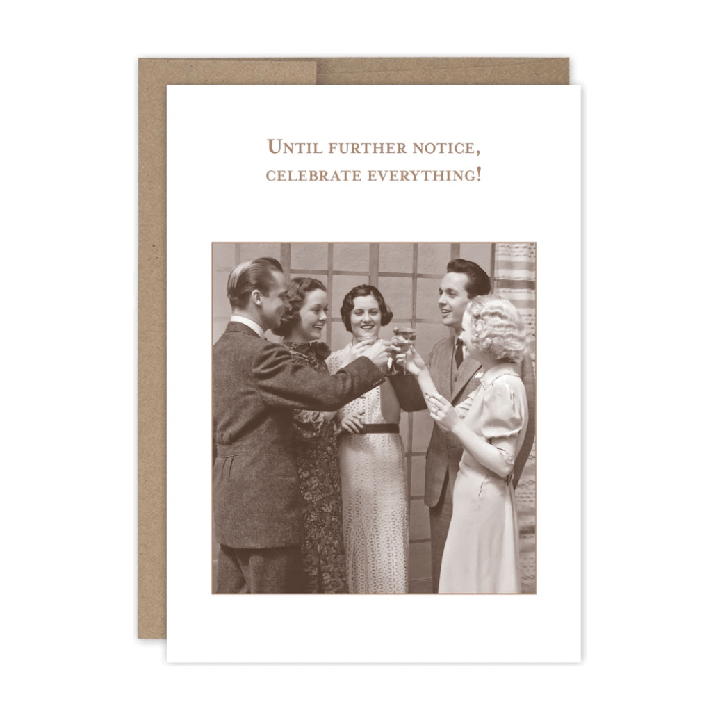 Until Further Notice Congratulations Card SM796 - White Farmhouse Flowers
