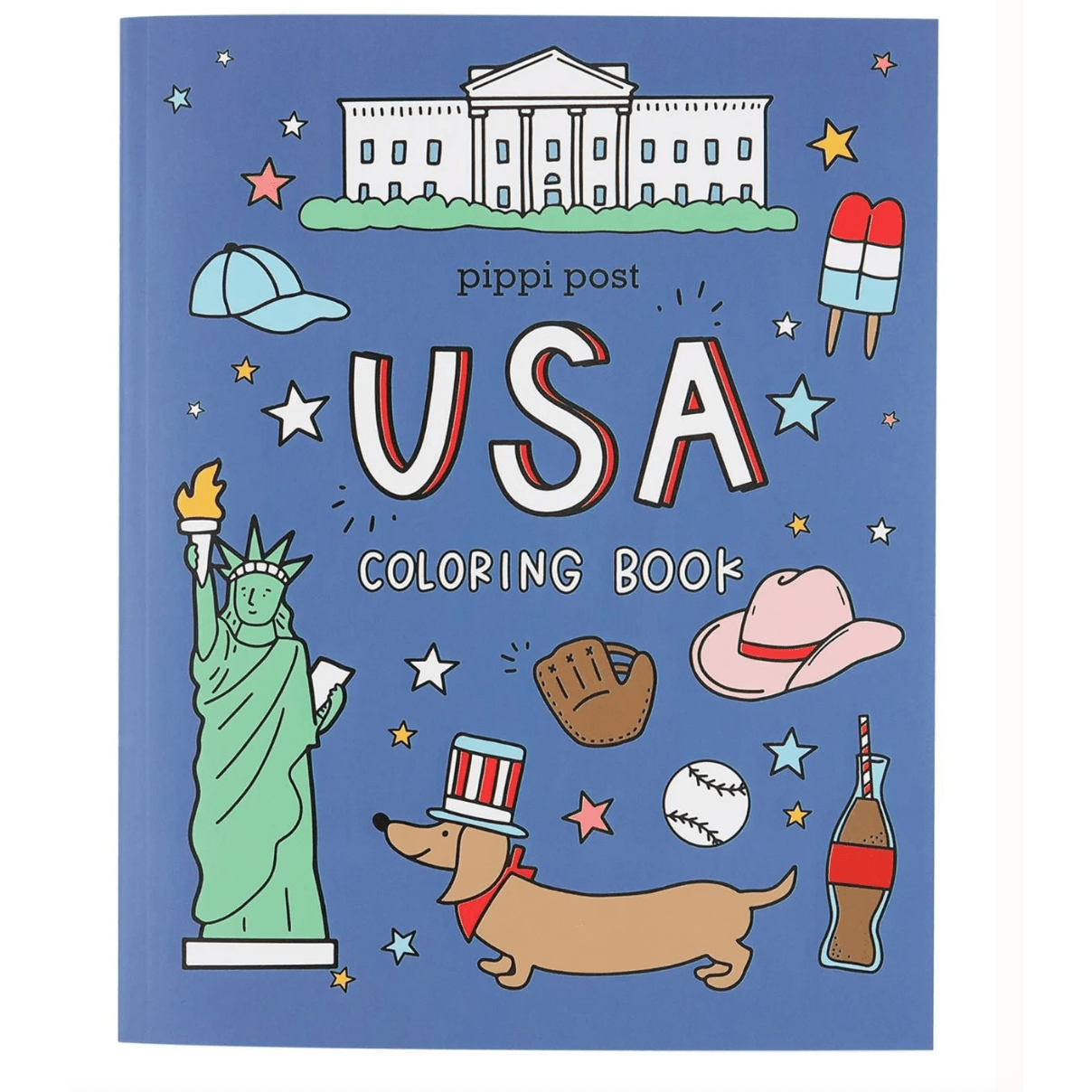 USA Coloring Book - White Farmhouse Flowers
