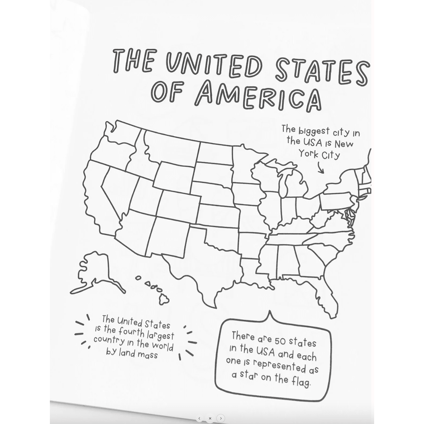 USA Coloring Book - White Farmhouse Flowers