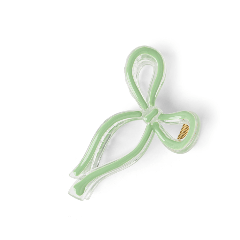 Very Demure Bow Hair Clip - White Farmhouse Flowers