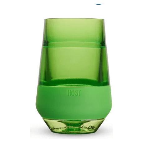 Vivid Green Wine Freeze XL Wine Cooling Cup - White Farmhouse Flowers