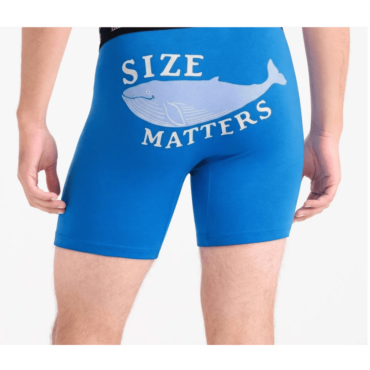 Whale Size Matters Men's Boxer Briefs - White Farmhouse Flowers