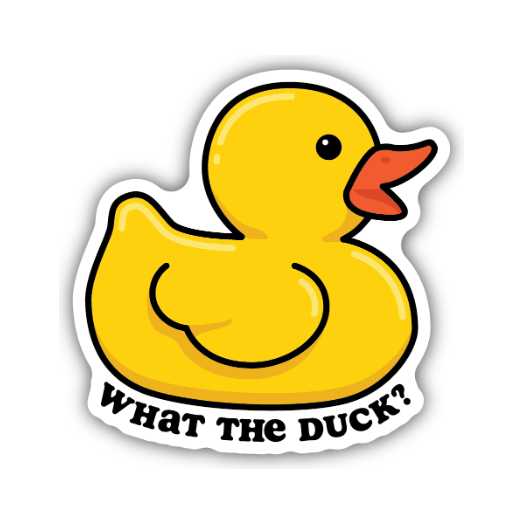 What the Duck Sticker - White Farmhouse Flowers