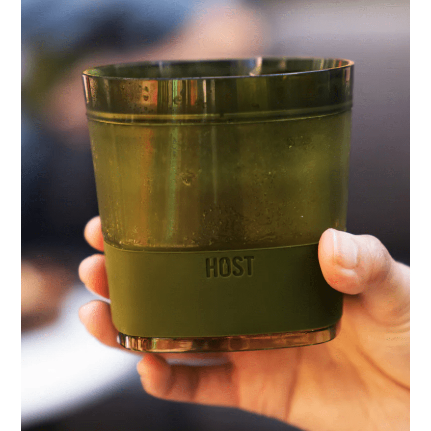 Whiskey FREEZE Cooling Cup in Olive Green Set of 2 - White Farmhouse Flowers