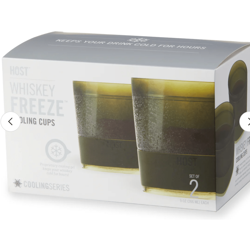 Whiskey FREEZE Cooling Cup in Olive Green Set of 2 - White Farmhouse Flowers