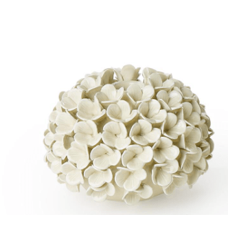 White Hydrangea Flower Bud Vase - White Farmhouse Flowers