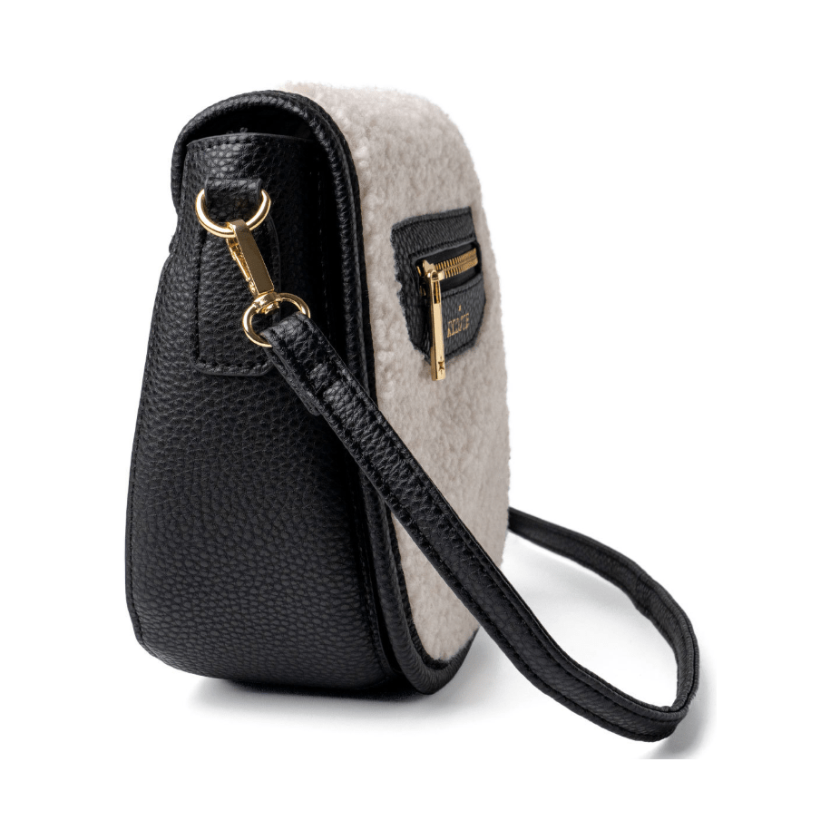 White Sherpa Kedzie Fireside Camden Crossbody - White Farmhouse Flowers