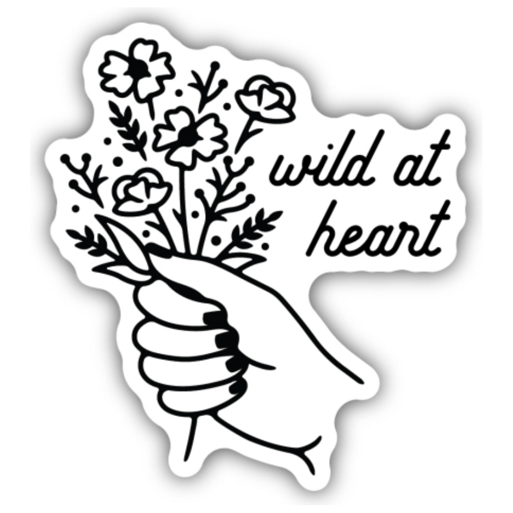 Wild at Heart Sticker - White Farmhouse Flowers