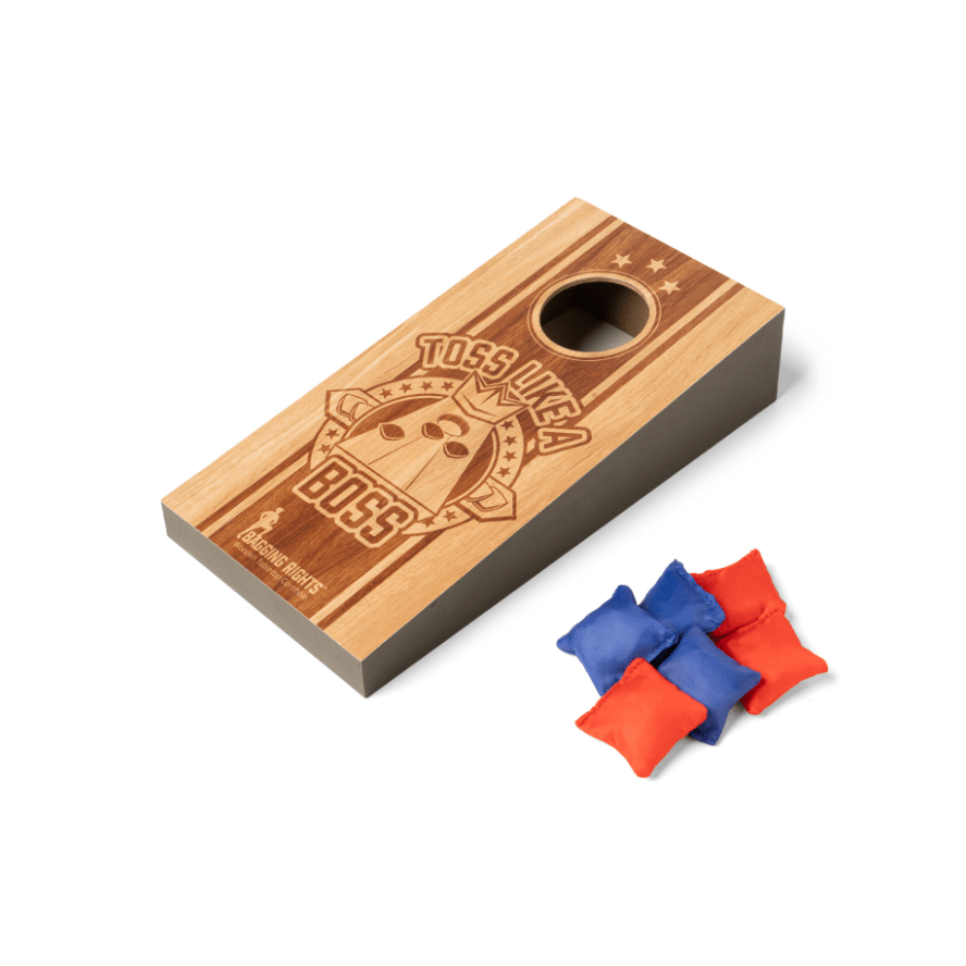 Wooden Tabletop Cornhole - White Farmhouse Flowers