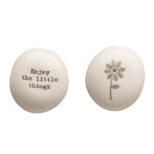 Word Pebbles - White Farmhouse Flowers