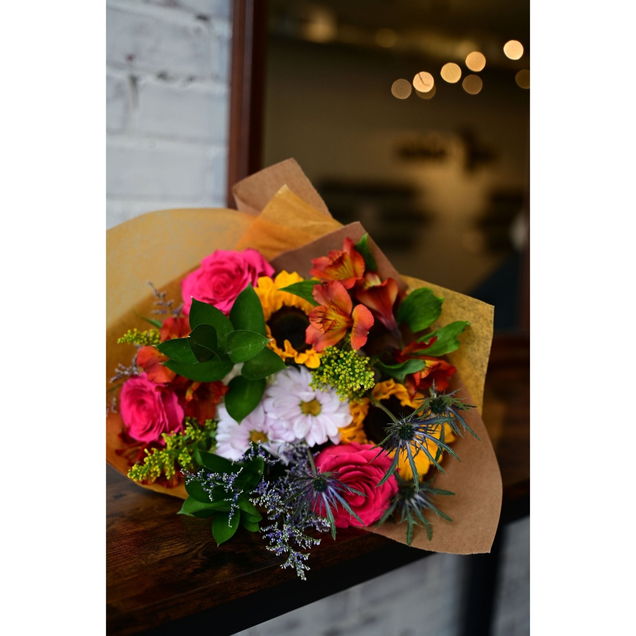 Wrapped Bouquet - Multiple Sizes Available - White Farmhouse Flowers