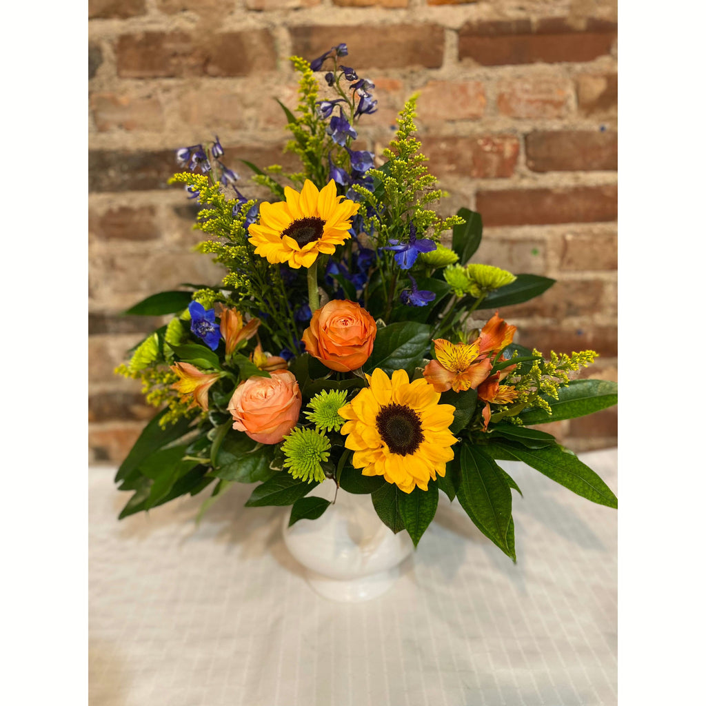 A Life Well Lived Bright Colors-Sympathy Arrangement.