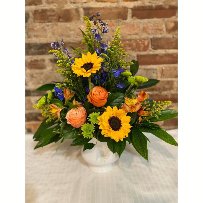 A Life Well Lived Bright Colors-Sympathy Arrangement.