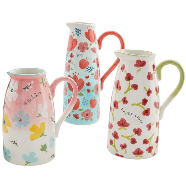 Floral Pitcher Bud Vase.