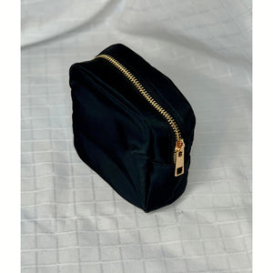 Black Mini Nylon Cosmetic Bag