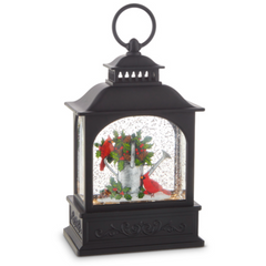 Cardinals on Watering Can Water Lantern