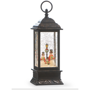 Caroling Snowman Family Musical Lighted Water Lantern