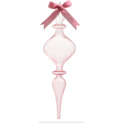 Clear Pink Finial Ornament 2