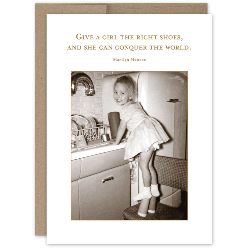 Give a girl shoes Birthday Card