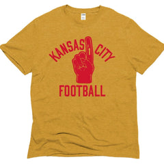 Gold Vintage Kansas City Football T-shirt