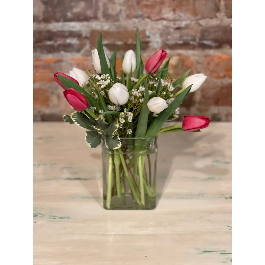 tulips in a vase