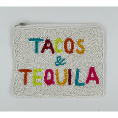 Tacos & Tequila Beaded Coin Purse.