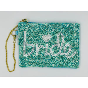 Bride with Wrist Chain Beaded Coin Purse.