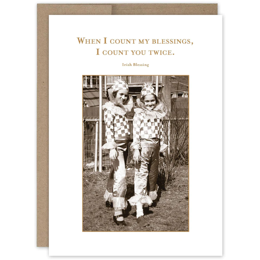 I count you twice Thank you note