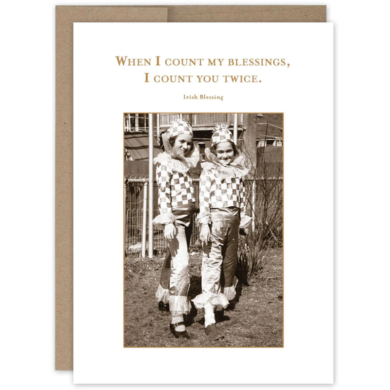 I count you twice Thank you note