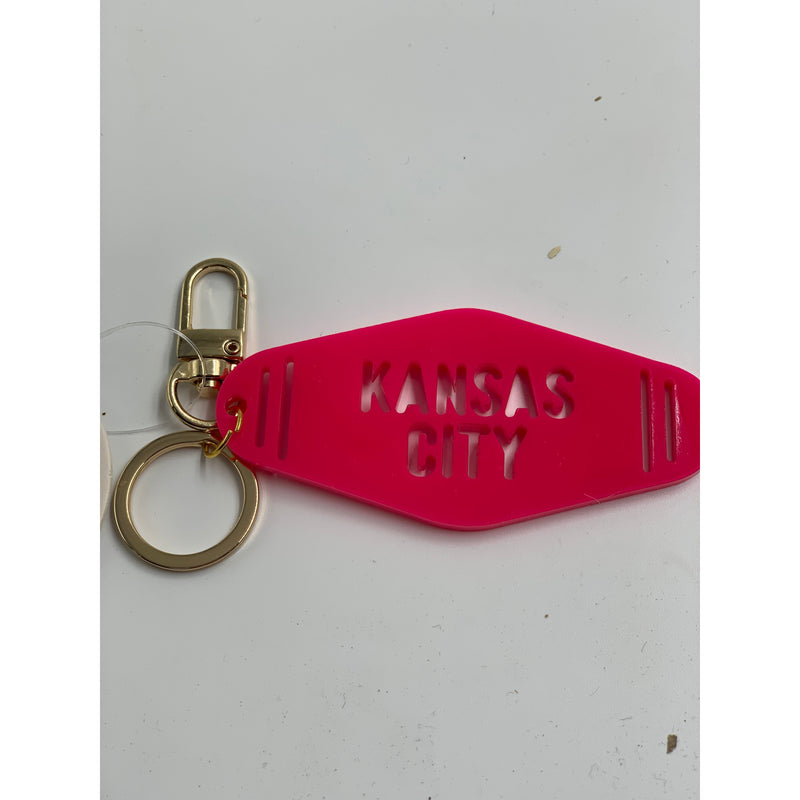 Dark Pink Hotel Keychain