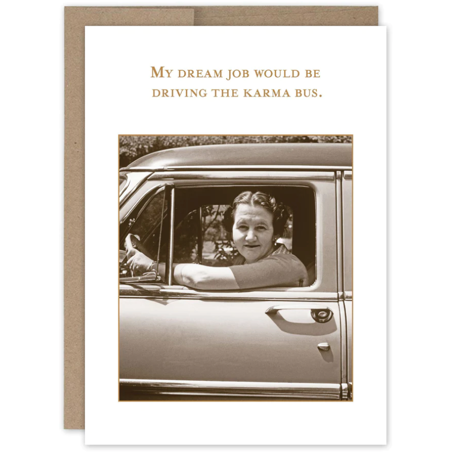Karma Bus Birthday Card