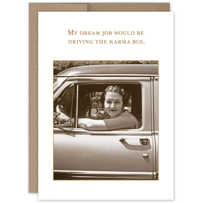Karma Bus Birthday Card