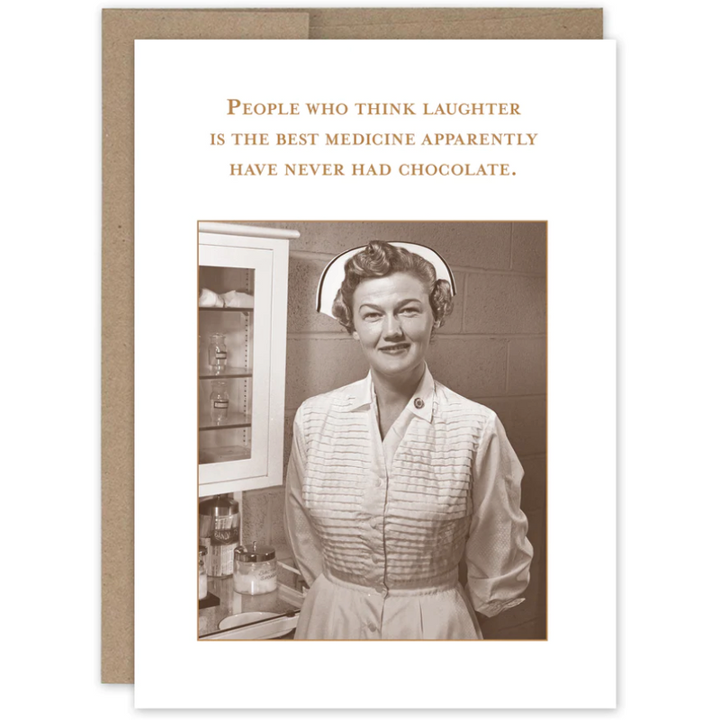 Laughter is the best medicine Get well card