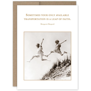 Leap of Faith Encouragement Card