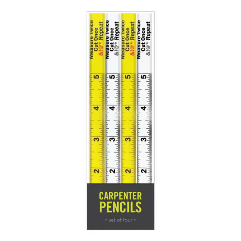 Measure twice, cut once pencil set