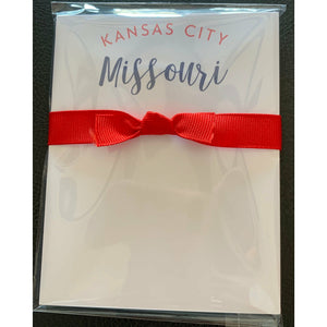 Mini Kansas City Missouri Notepad with Red Ri boon
