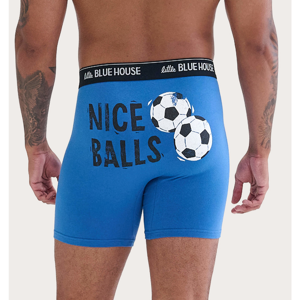 Mens Boxer Briefs - Nice Balls (Soccer) - Funny Underwear