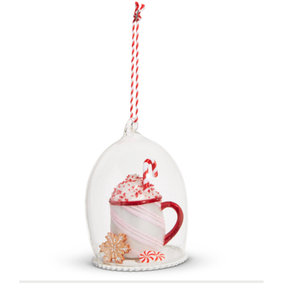 Peppermint Drink Cloche Ornament